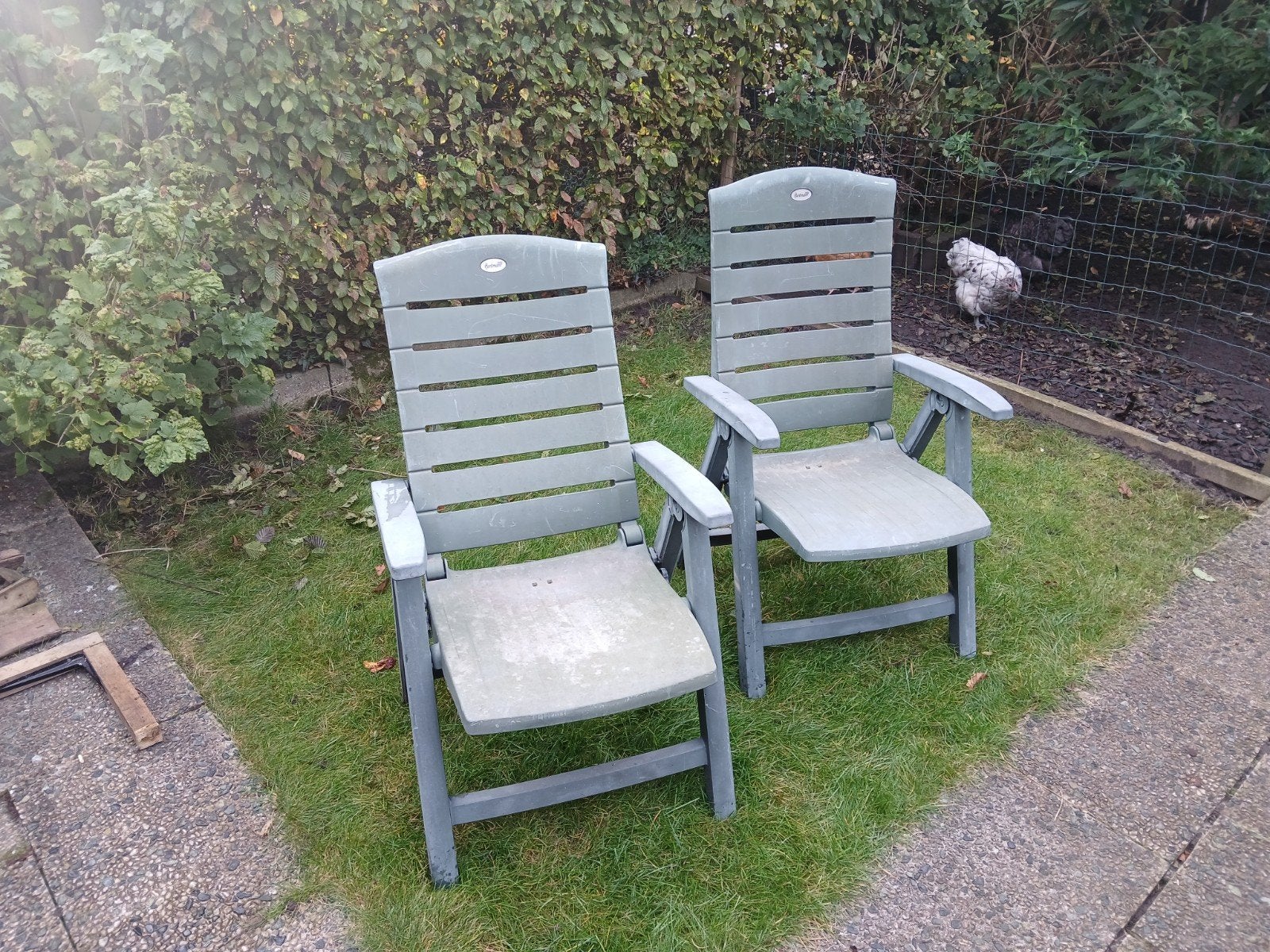 4 tuinstoelen gratis ophalen, Tuin en Terras, Ophalen, Gebruikt, Kunststof