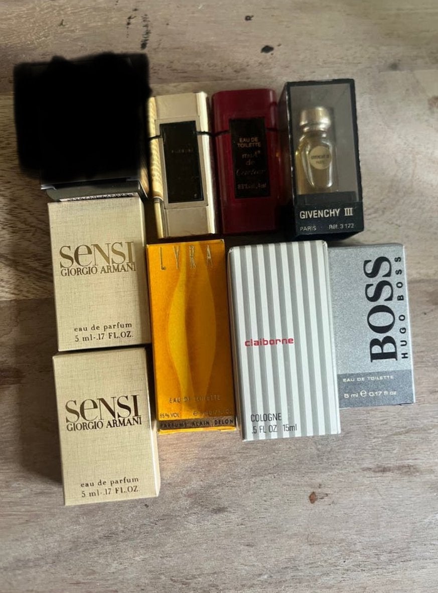 Vintage Miniatuur sample parfums collectors items ook los!, Ophalen of Verzenden, Zo goed als nieuw