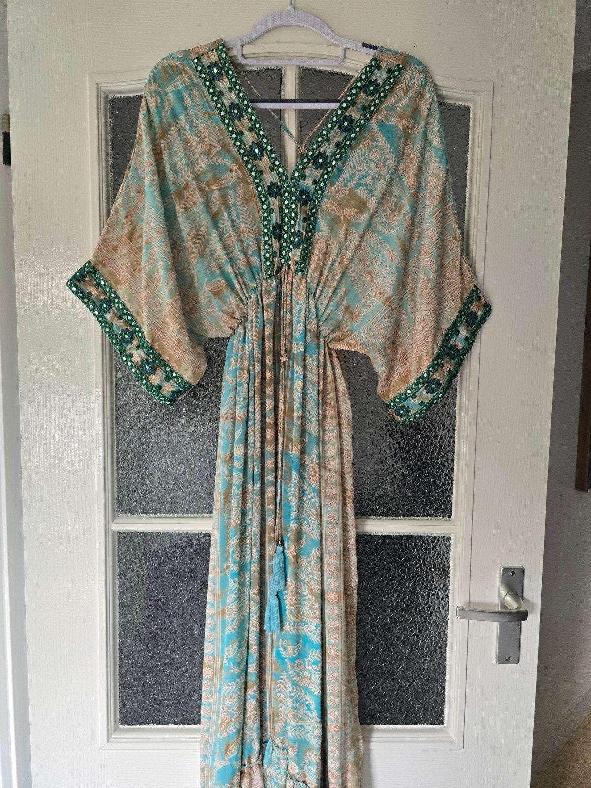 Nieuw ibiza jurk groen blauw 40 42 44 46, Blauw, Maat 42/44 (L), Nieuw, Ophalen of Verzenden