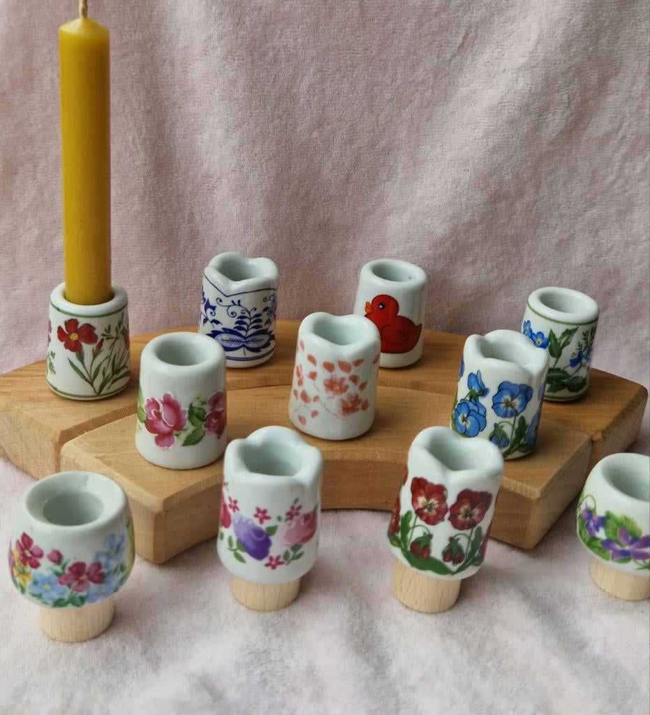 Klein jaarring bloemen vaasje met steker voor Grimms, Verzenden, Nieuw, Overige materialen