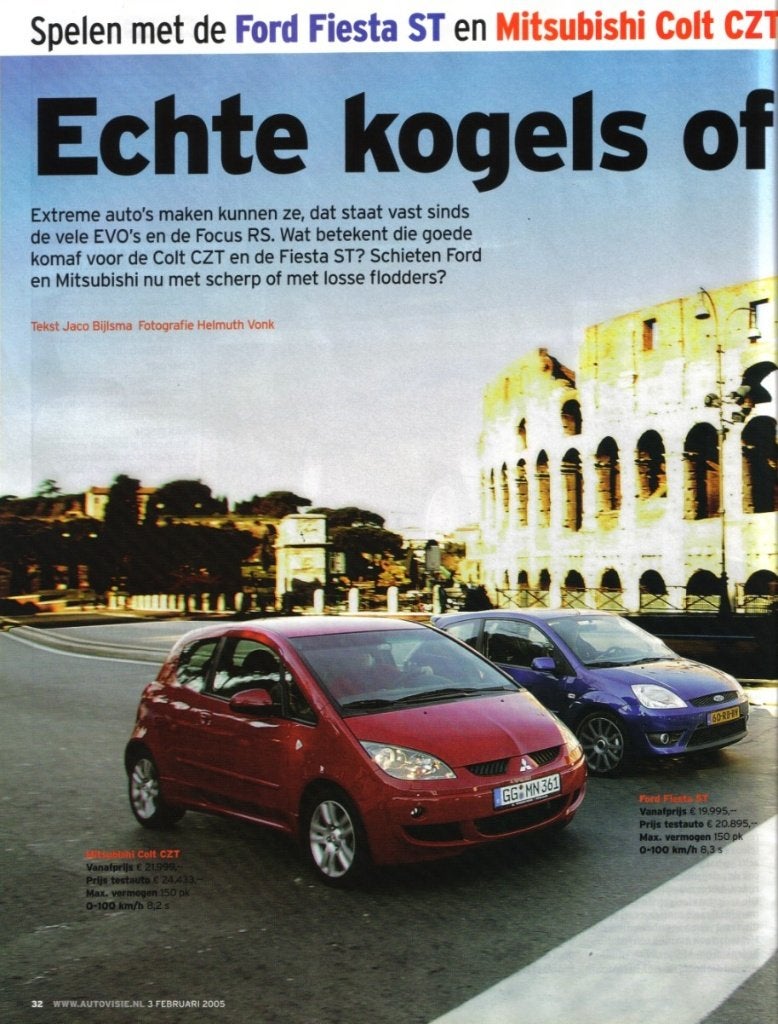 Autovisie dubbeltest Ford Fiesta ST en Mitsubishi Colt CZT, Boeken, Ophalen of Verzenden, Gelezen, Ford