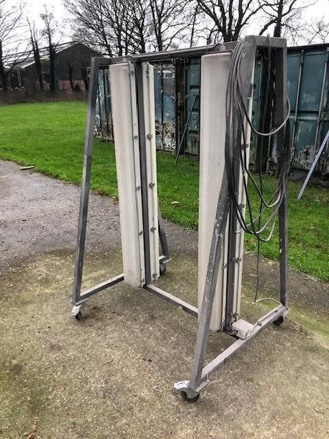 mobiel bouwverlichting frame met 4 dubbele tl bakken, Ophalen, Gebruikt, Lamp