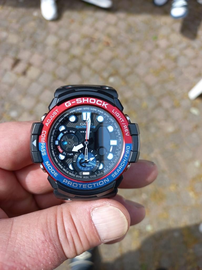 Casio G-Shock GN1000 Gulfmaster Pepsi Basel, Ophalen, Casio, Kunststof, Polshorloge