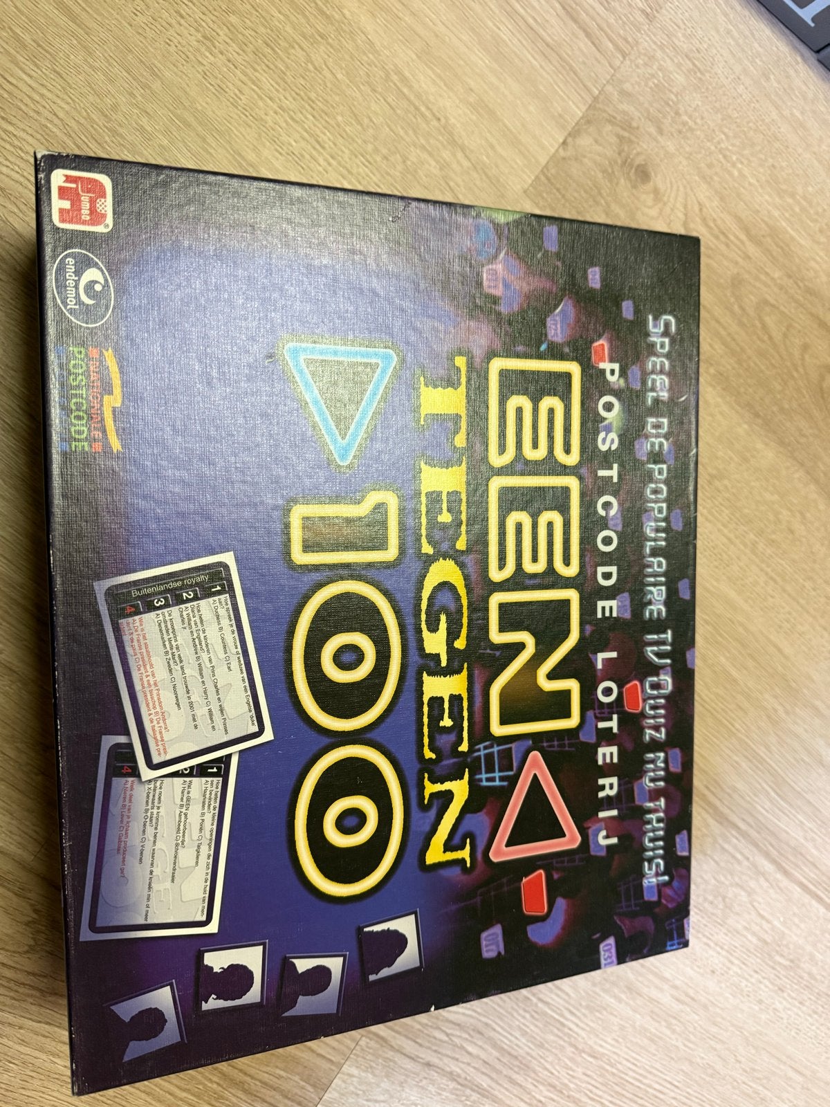 Een Tegen 100 Postcode Loterij Bordspel nieuw, Drie of vier spelers, Ophalen of Verzenden, Gebruikt