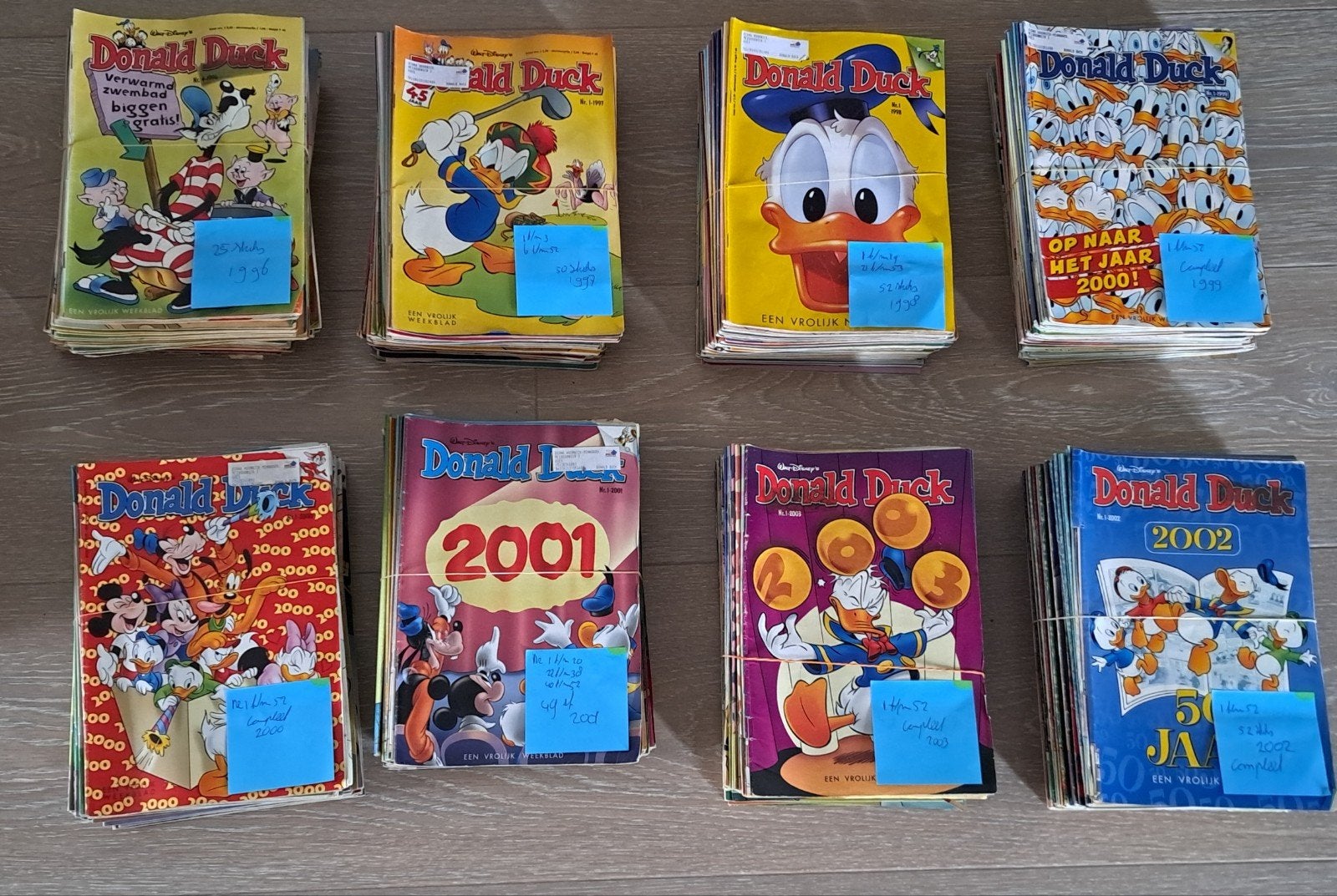 Diverse stapels Donald Duck weekbladen, Verzamelen, Ophalen of Verzenden, Gebruikt, Speelkaart(en)