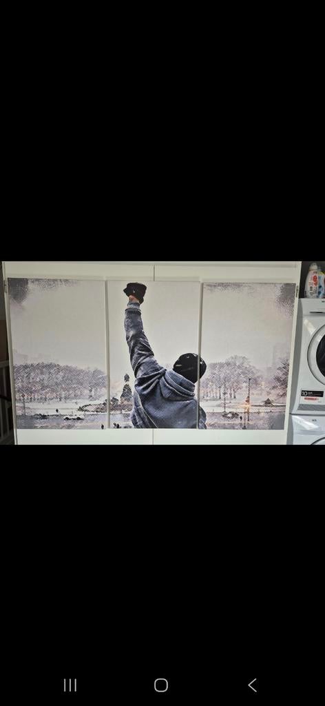3-delig schilderij Rocky Balboa - Motivatie kunst, Ophalen