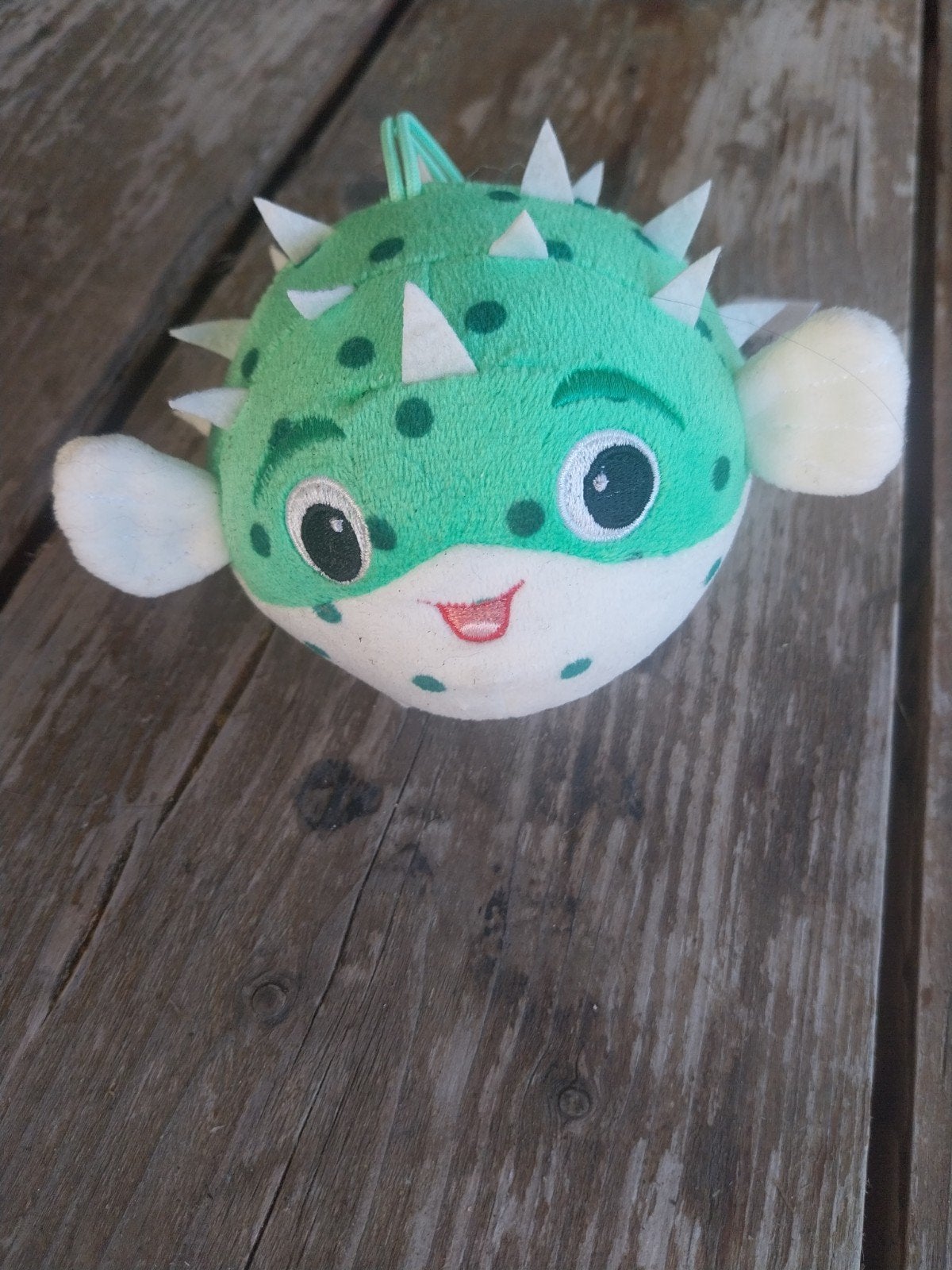 Leuke groene kogelvis knuffel, Kinderen en Baby's, Speelgoed | Knuffels en Pluche, Groen, Overige merken, Overige karakters, Overige typen
