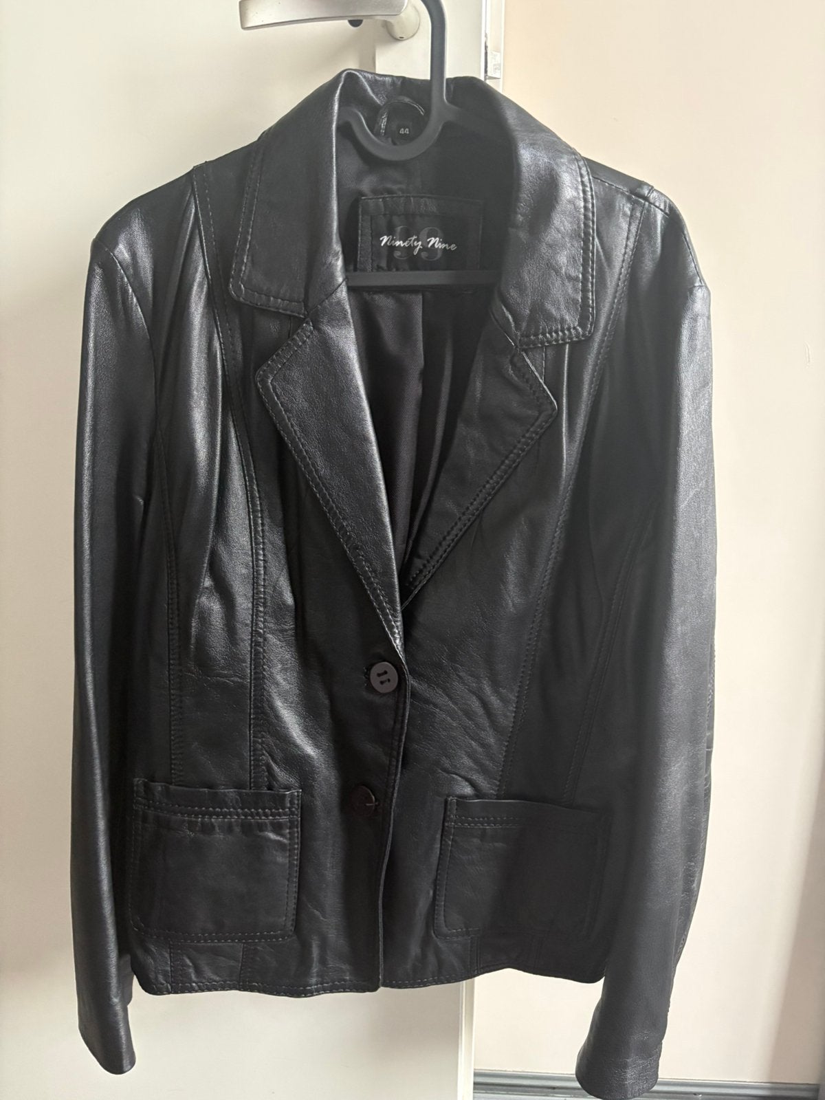 Leather Jackt size 44, Ophalen of Verzenden, Zo goed als nieuw, Zwart