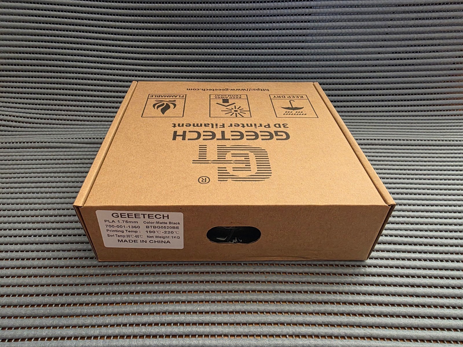 GEEETECH Matte Zwart PLA Filament 1.75mm - Nieuw, Ophalen of Verzenden, Nieuw, Filamentrollen
