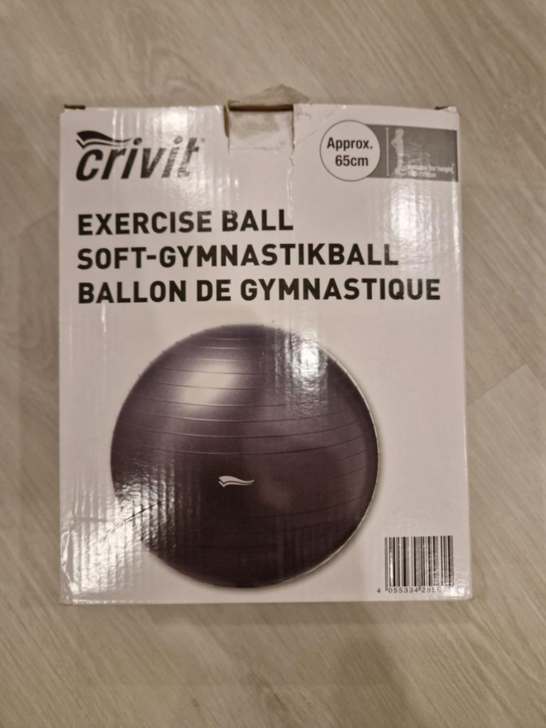 Crivit Fitnessbal / Gymnastiekbal 65cm bevallingsbal, Ophalen of Verzenden, Zo goed als nieuw, Yoga-accessoire