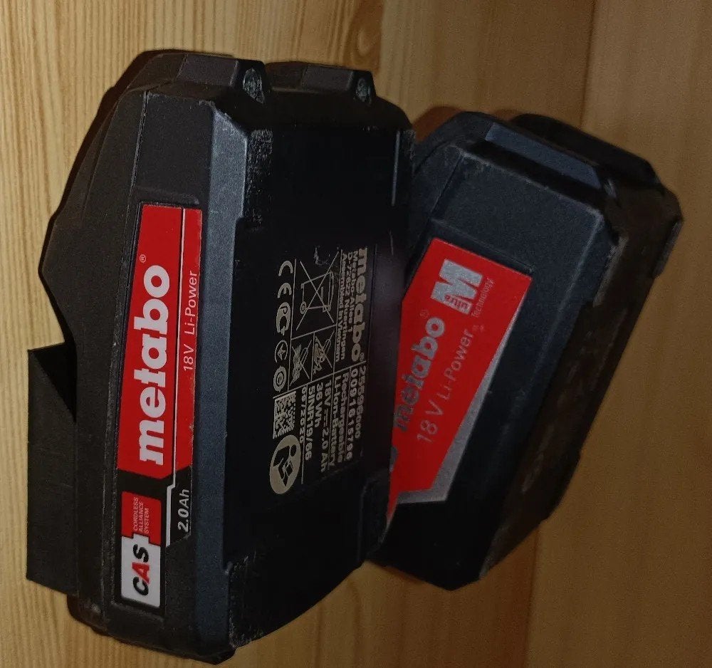 3D geprinte Metabo 18V accu houder, Ophalen of Verzenden, Nieuw, Overige typen
