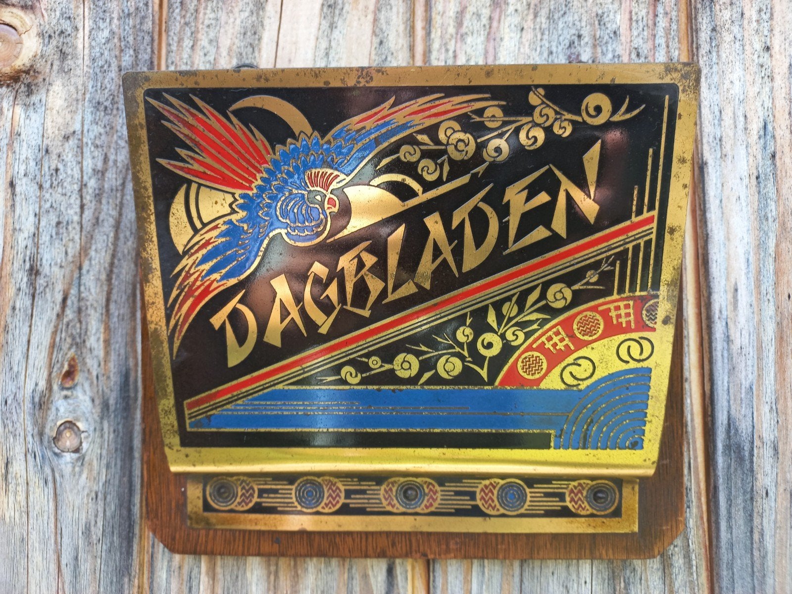 Vintage 'Dagbladen' krantenhouder, Art Deco stijl, Ophalen of Verzenden