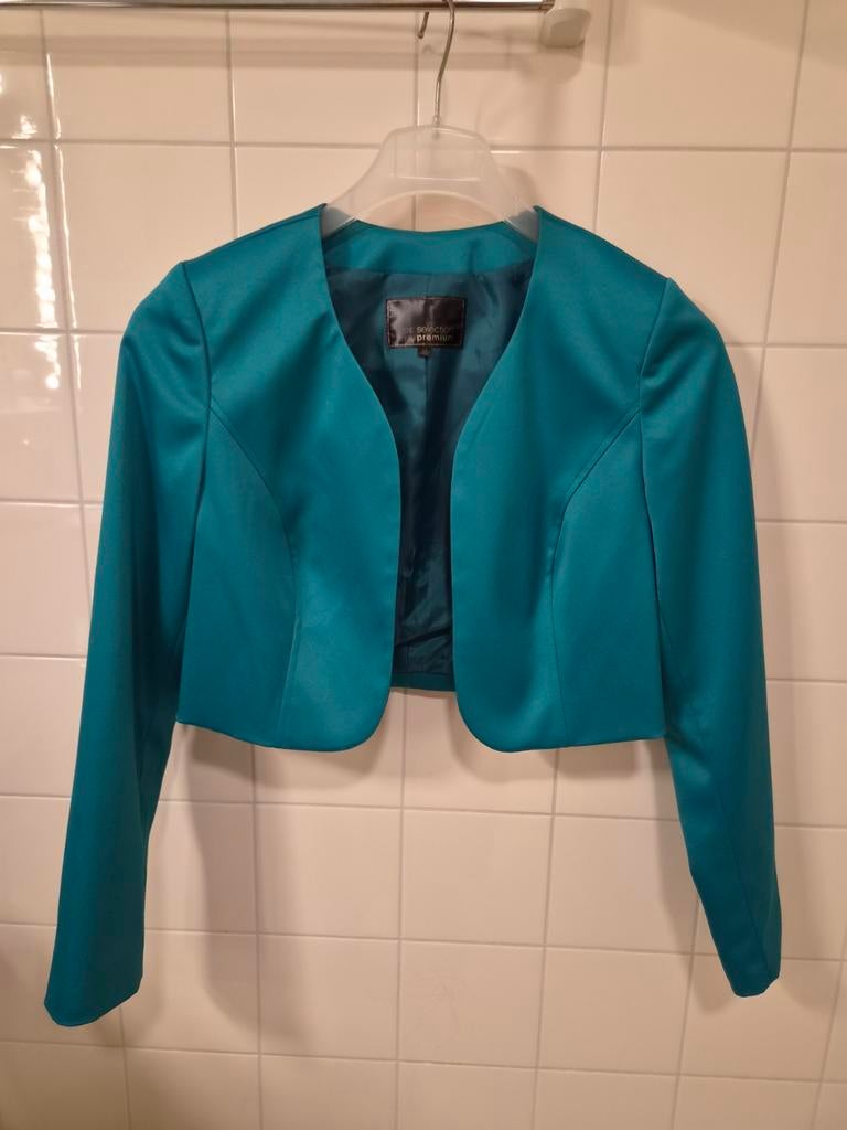 Bolero jasje groen glanzende stof, Kleding | Dames, Ophalen of Verzenden
