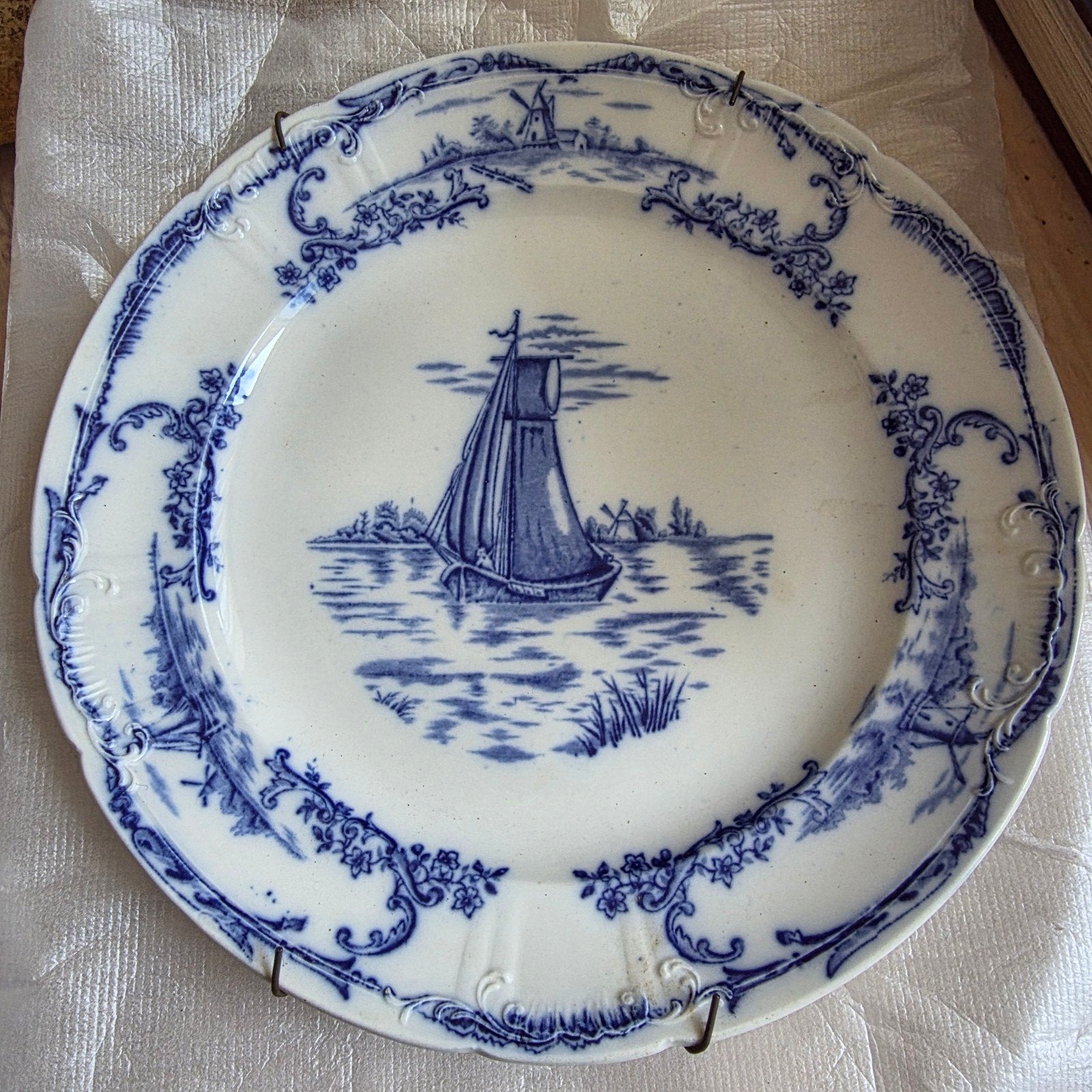 Antiek Delfts Blauw Bord F. Winkle & Co. Engeland, Antiek en Kunst, Antiek | Wandborden en Tegels, Ophalen of Verzenden
