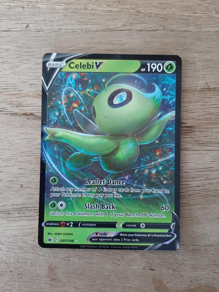 Celebi V Pokémon Kaart - Losse Kaart, Ophalen, Zo goed als nieuw, Losse kaart, Foil