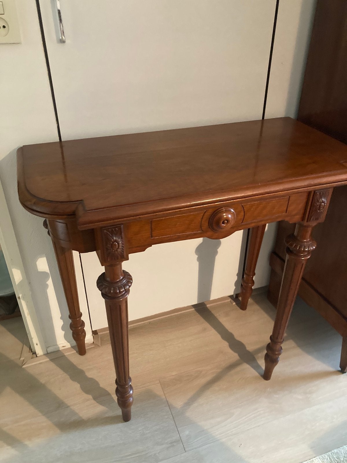 BRiIDGETAFEL, wandtafel,  Empire periode., Ophalen