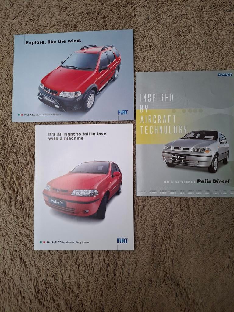 3x autofolder Fiat uit India, Boeken, Auto's | Folders en Tijdschriften, Verzenden, Zo goed als nieuw, Overige merken