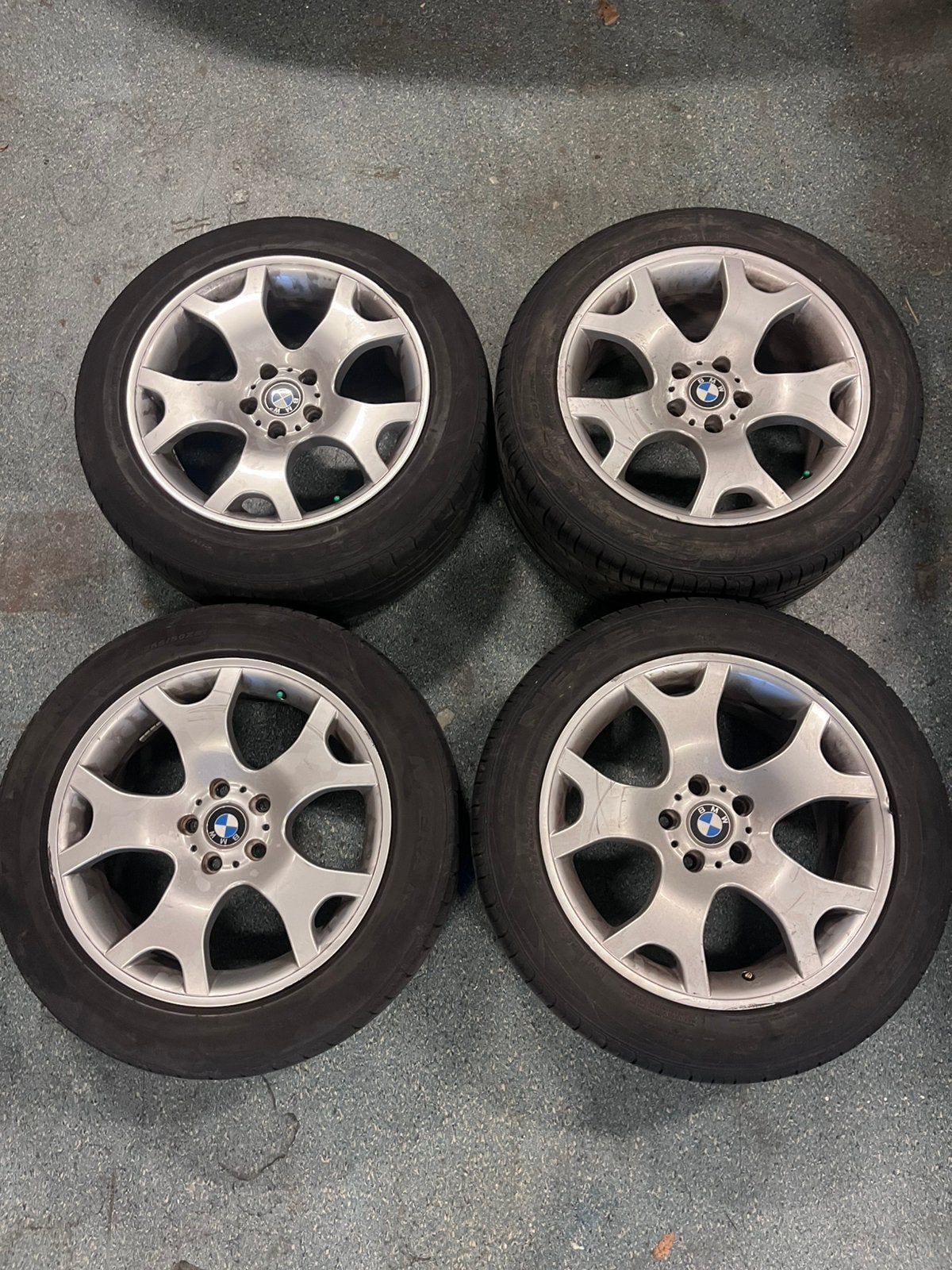 19” breedset BMW X5 E53 5x120 Style 63 Tigerclaw zomerbanden, Gebruikt, 255 mm, Banden en Velgen, Terreinwagen