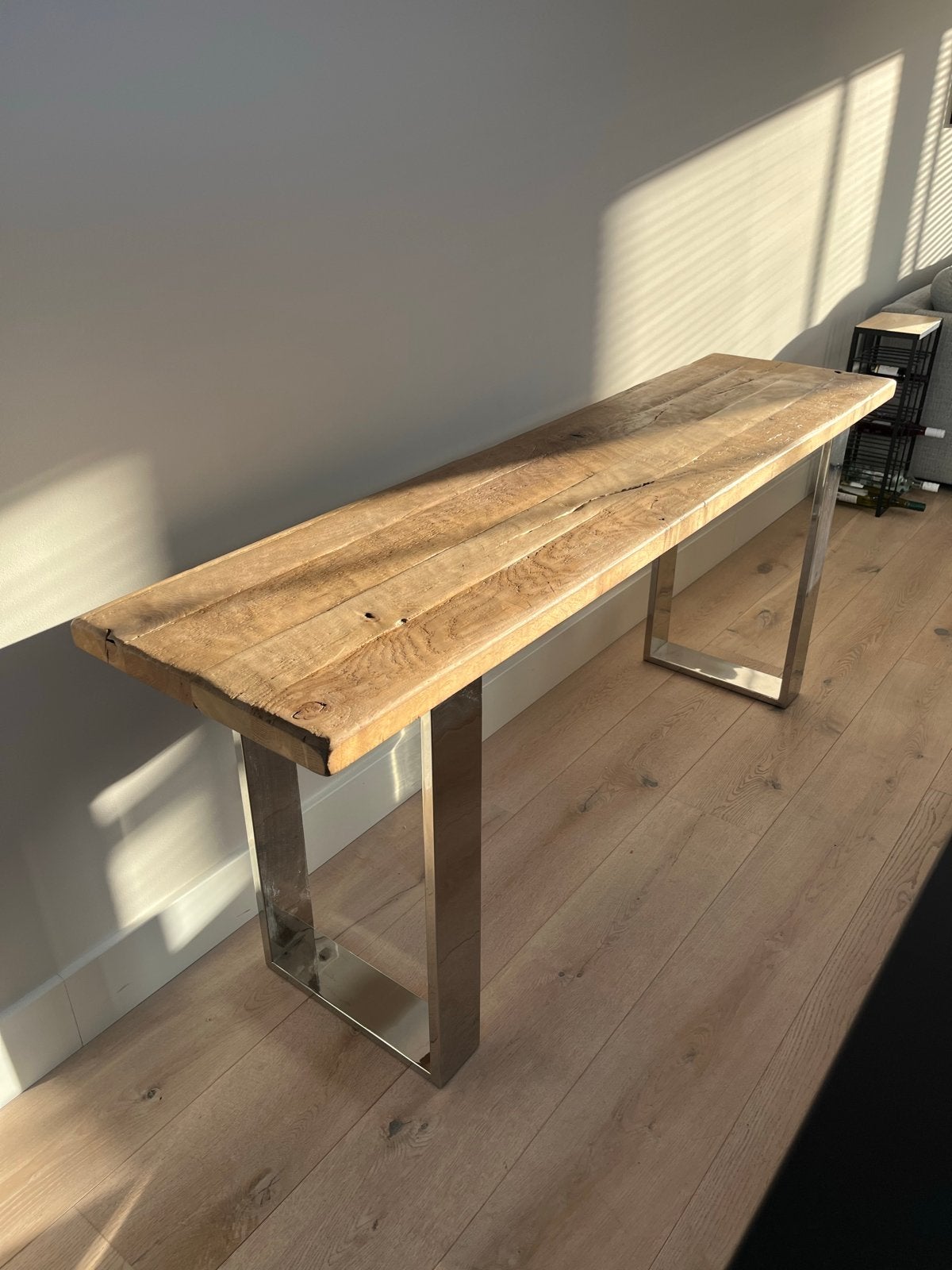 Houten Side Table, Huis en Inrichting, Ophalen, Zo goed als nieuw, Rechthoekig