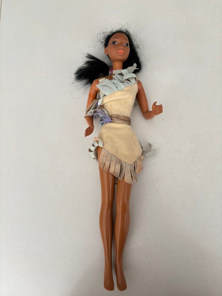 Disney mattel pocahontas barbie grote pop - vintage barbie!, Ophalen of Verzenden, Zo goed als nieuw, Barbie
