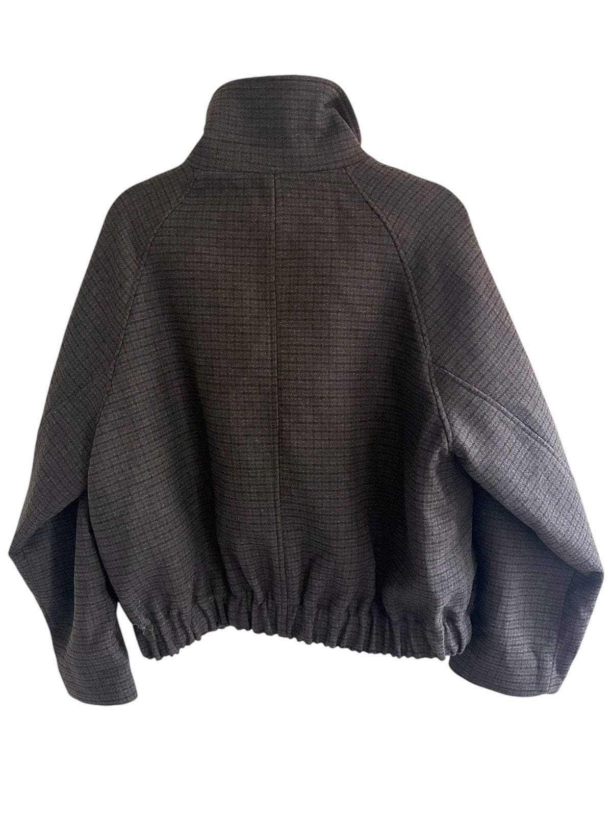 Bruin geruite jas met wol MANGO nieuw, Kleding | Dames, Ophalen of Verzenden, Nieuw, Maat 36 (S), Bruin