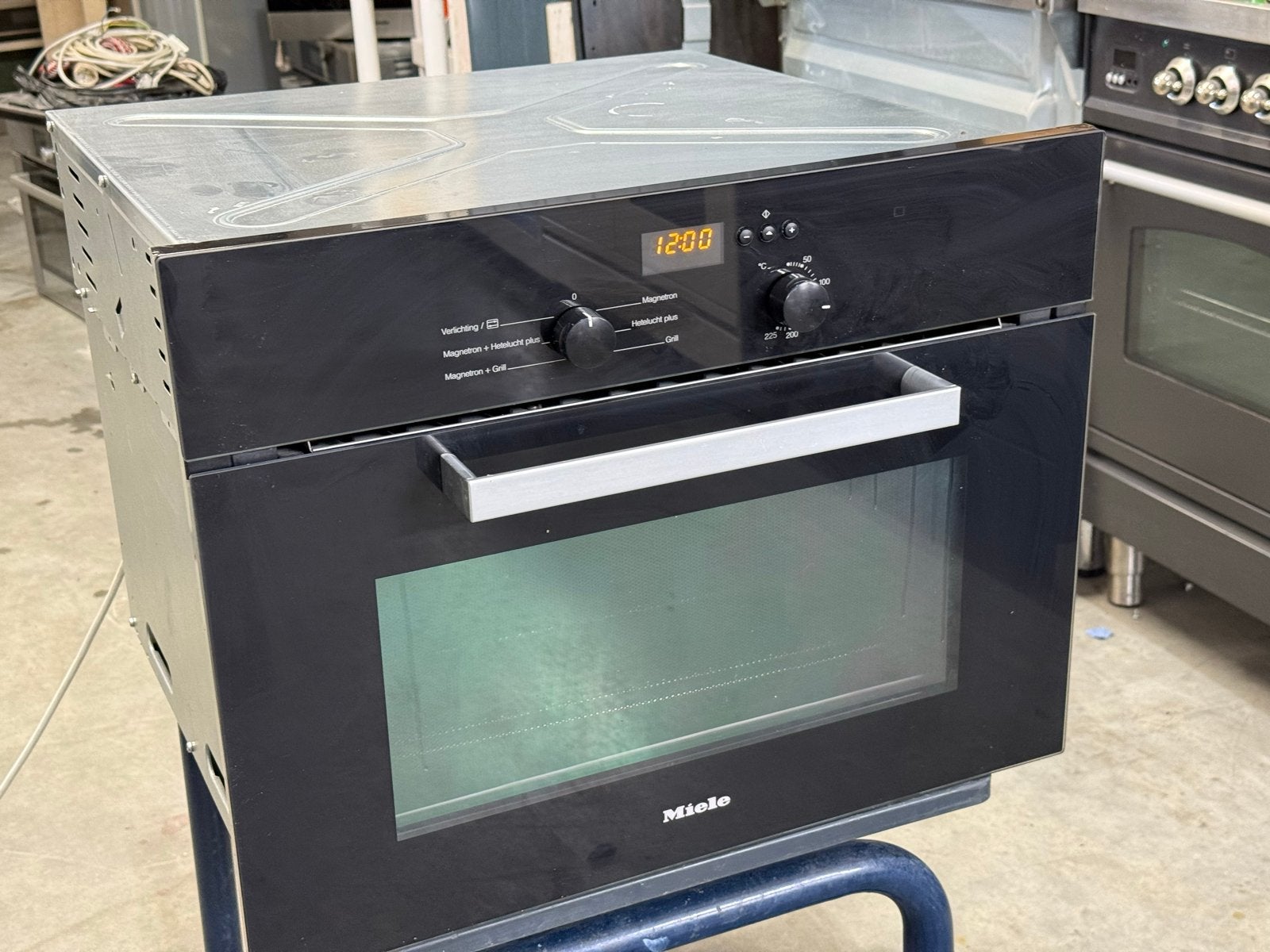 Miele H4022BM Inbouw Combi-oven met Magnetronfunctie, 45 tot 50 cm, Gebruikt, Bella, Hete lucht