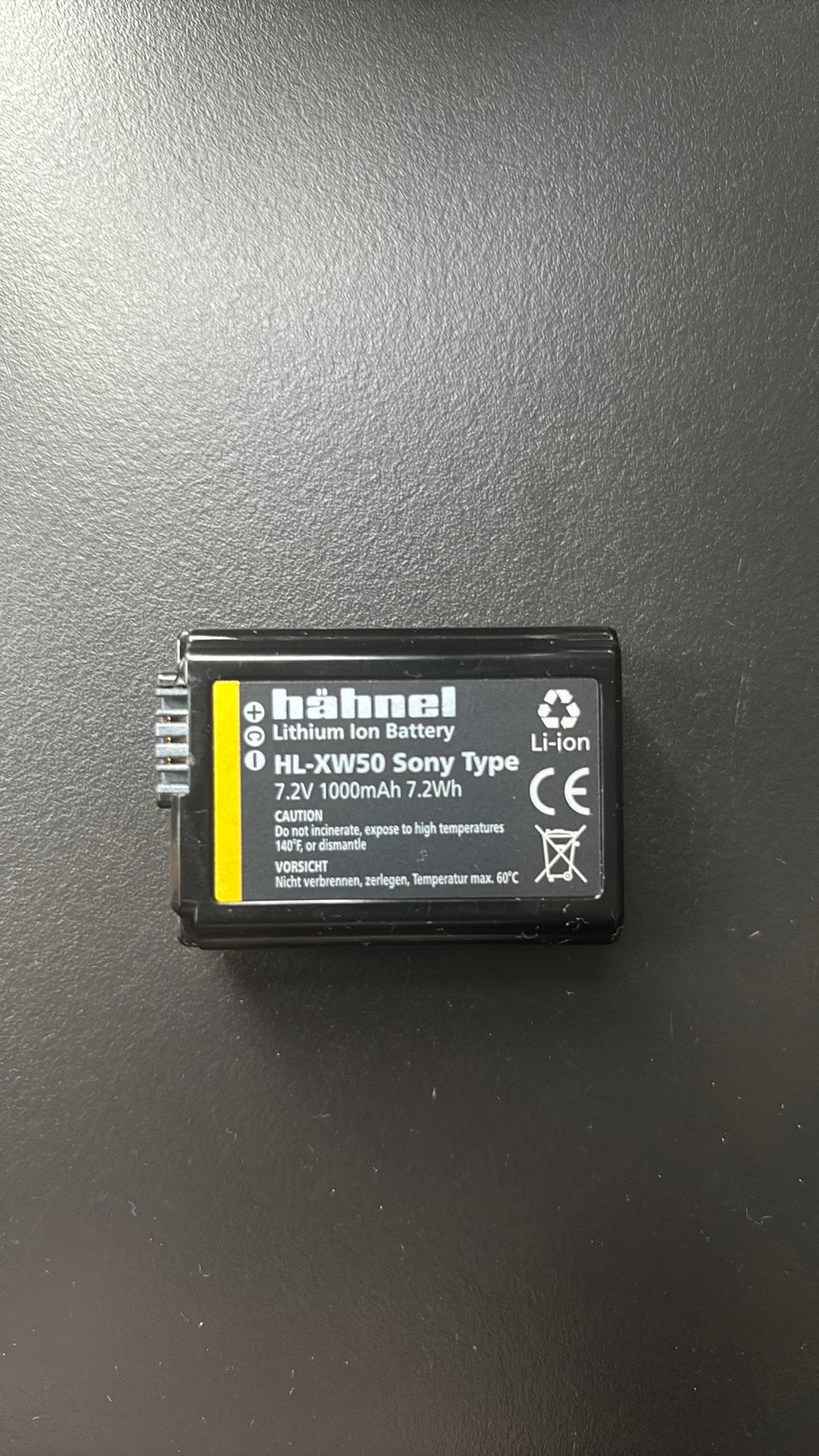 Hahnel HL-XW50, oplaadbare batterij - Sony NP-FW50, Ophalen of Verzenden, Nieuw, Oplaadbaar