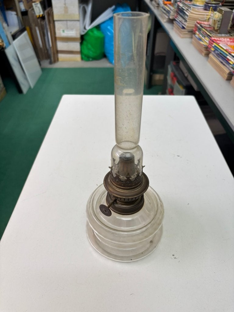 koperen olielamp, gewichtjes en schaaltje, Antiek en Kunst, Ophalen of Verzenden, Koper