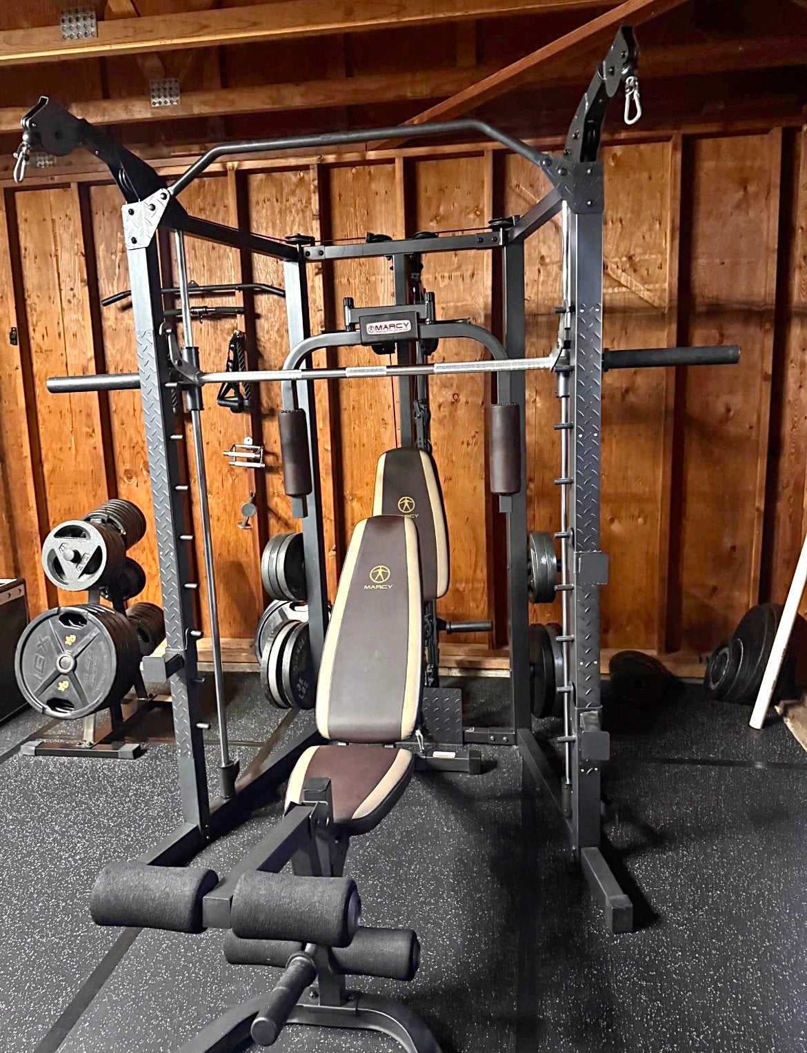 Krachtstation Marcy Smith Machine Fitness + 100kg gewicht, Sport en Fitness, Ophalen, Zo goed als nieuw, Benen, Overige typen