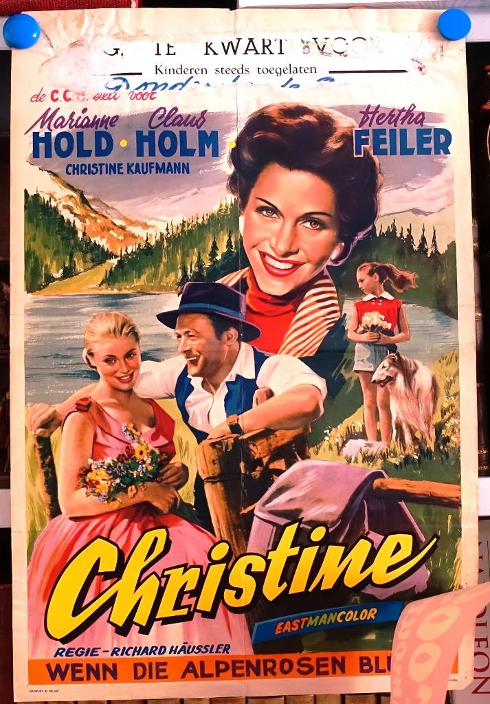 Filmposter Rose d'amour / Liefderoos, Ophalen of Verzenden, Gebruikt, A1 t/m A3, Film en Tv