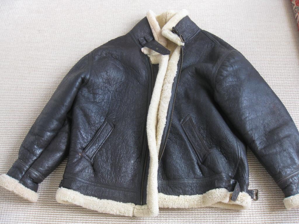 Piloten jack. Z.g.a n. Maat XXL. Original Shearling., Kleding | Heren, Ophalen of Verzenden, Zo goed als nieuw, Bruin, Jas of Mantel