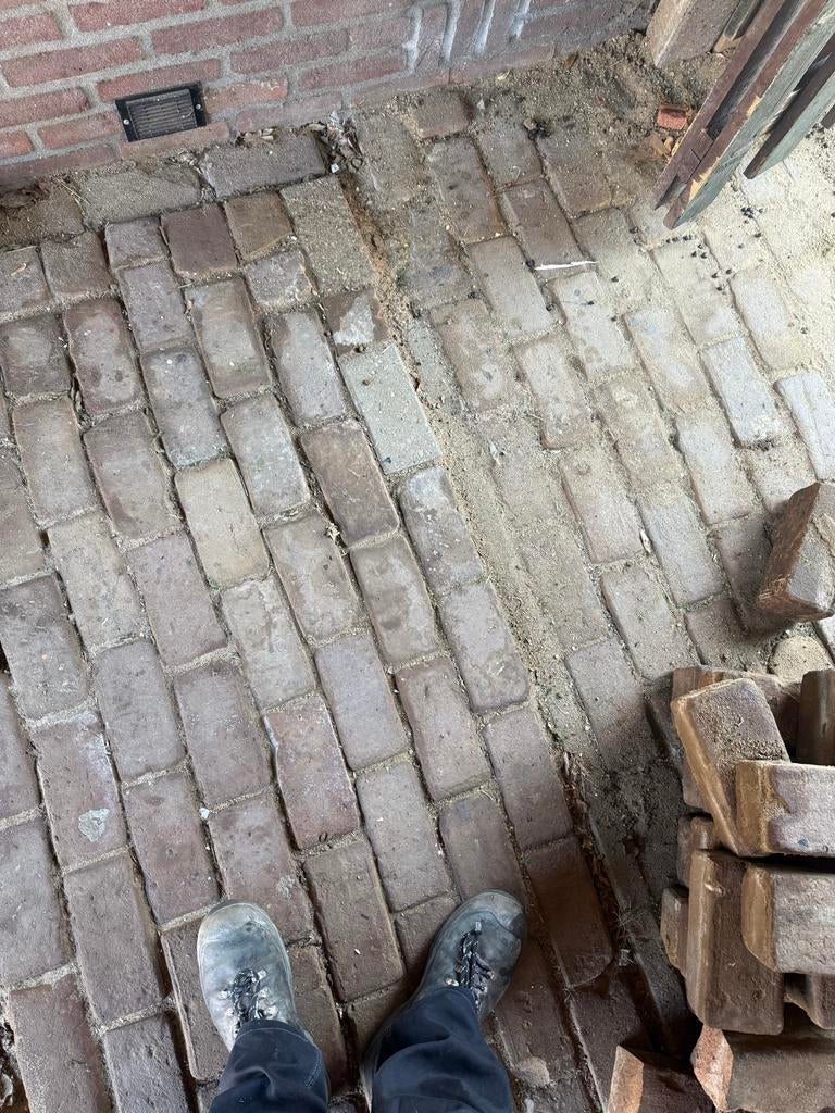 Hardgebakken klinkers 9cm, Ophalen, Gebruikt, Keramiek, Klinkers
