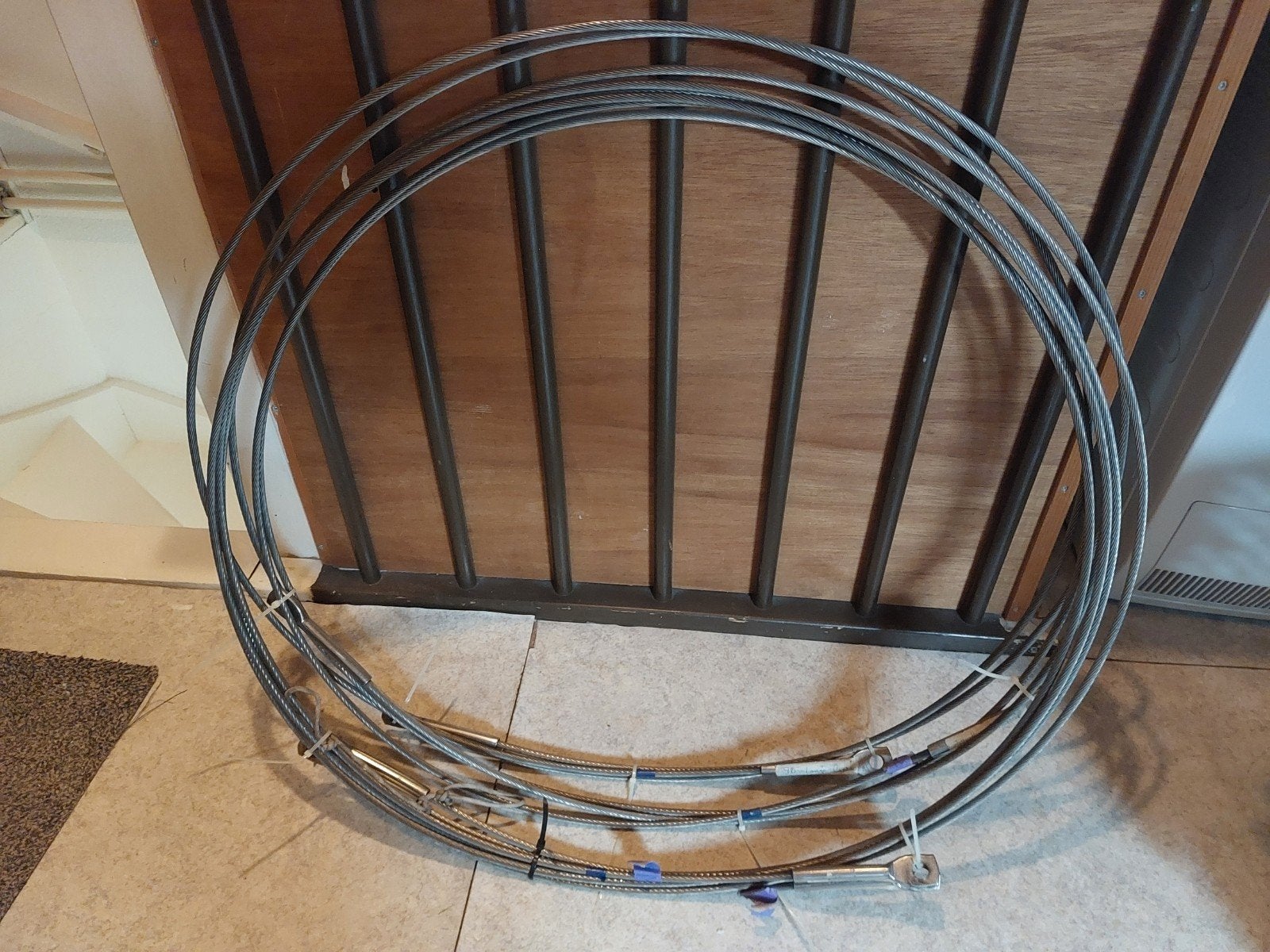 4x korte baby mastverstaging, elk 5,12 meter lang, 7 mm diam, Ophalen, Gebruikt