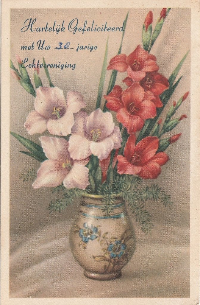 BRUILOFT ECHTVERENIGING JAREN 50 ZEER MOOIE KAART KO234, Ophalen of Verzenden, 1940 tot 1960, Ongelopen