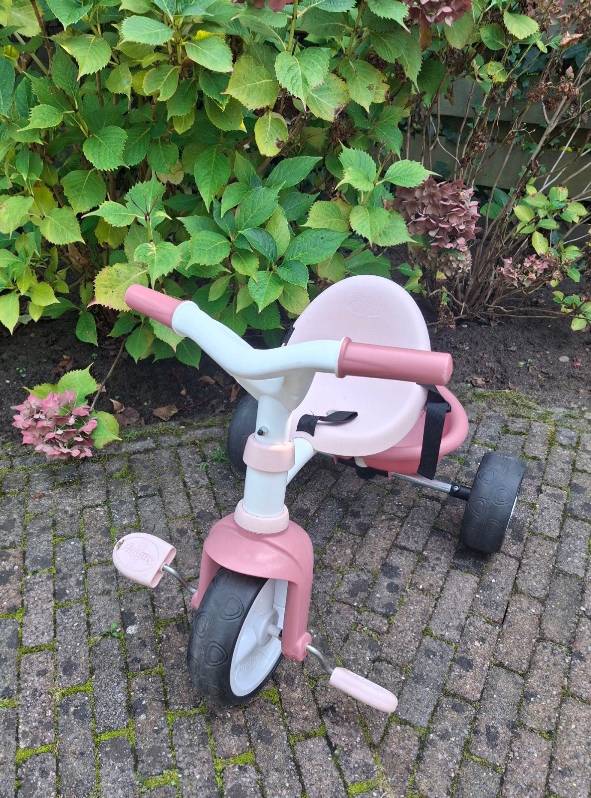 Smoby driewieler met of zonder stok., Ophalen, Gebruikt, Smoby, Duwstang