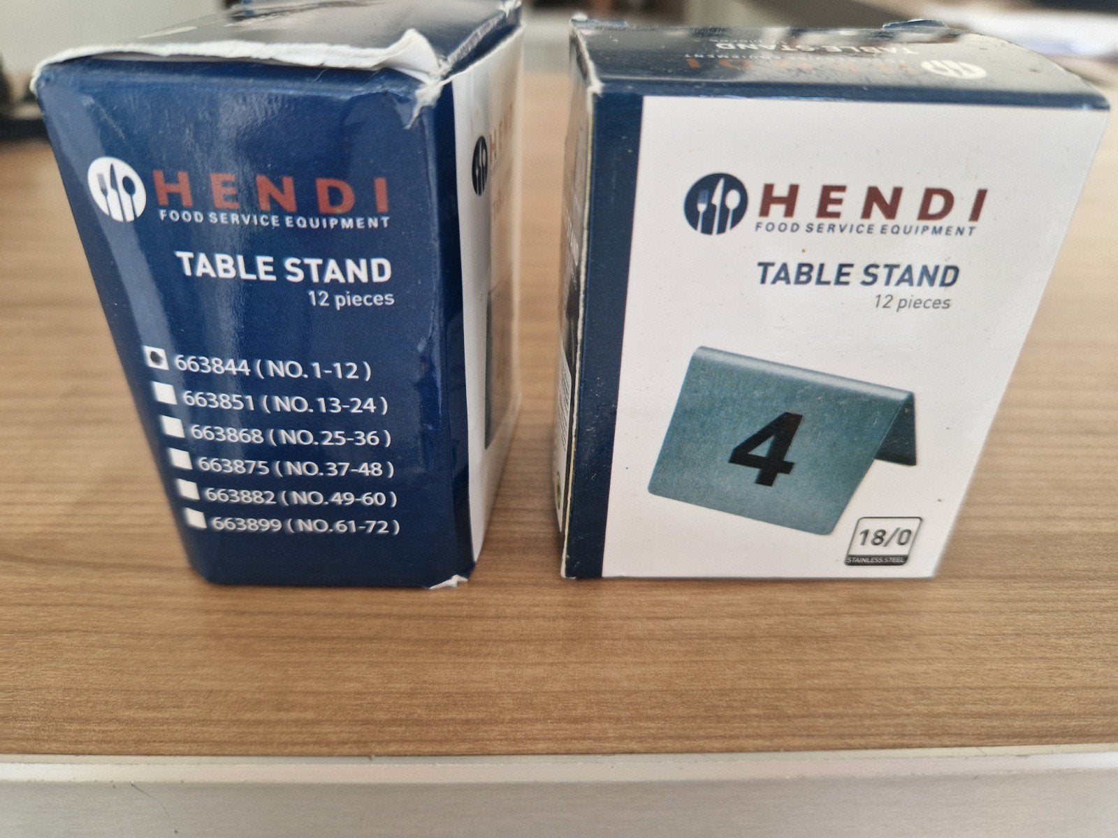 Hendi Tafelnummers 1-12 en 13-24 (2x 12 stuks), Ophalen of Verzenden