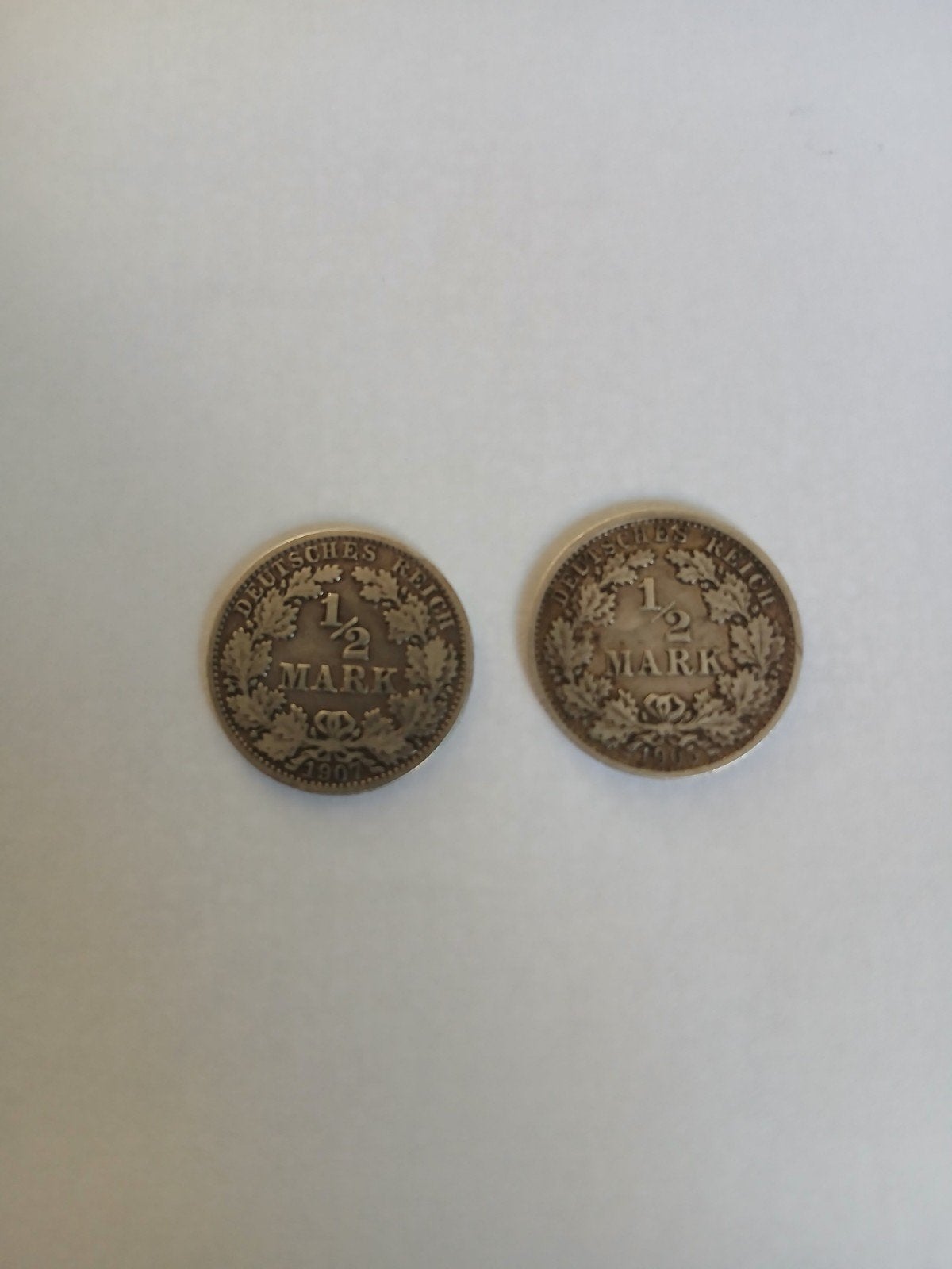 Duitse 1/2 Mark munten - Zilver, Ophalen of Verzenden, Duitsland, Losse munt, Zilver