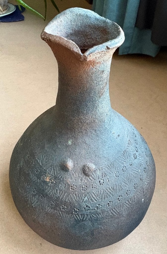 Prachtige oude aardewerk kan, in vuur gebakken, Antiek en Kunst, Antiek | Keramiek en Aardewerk, Ophalen of Verzenden