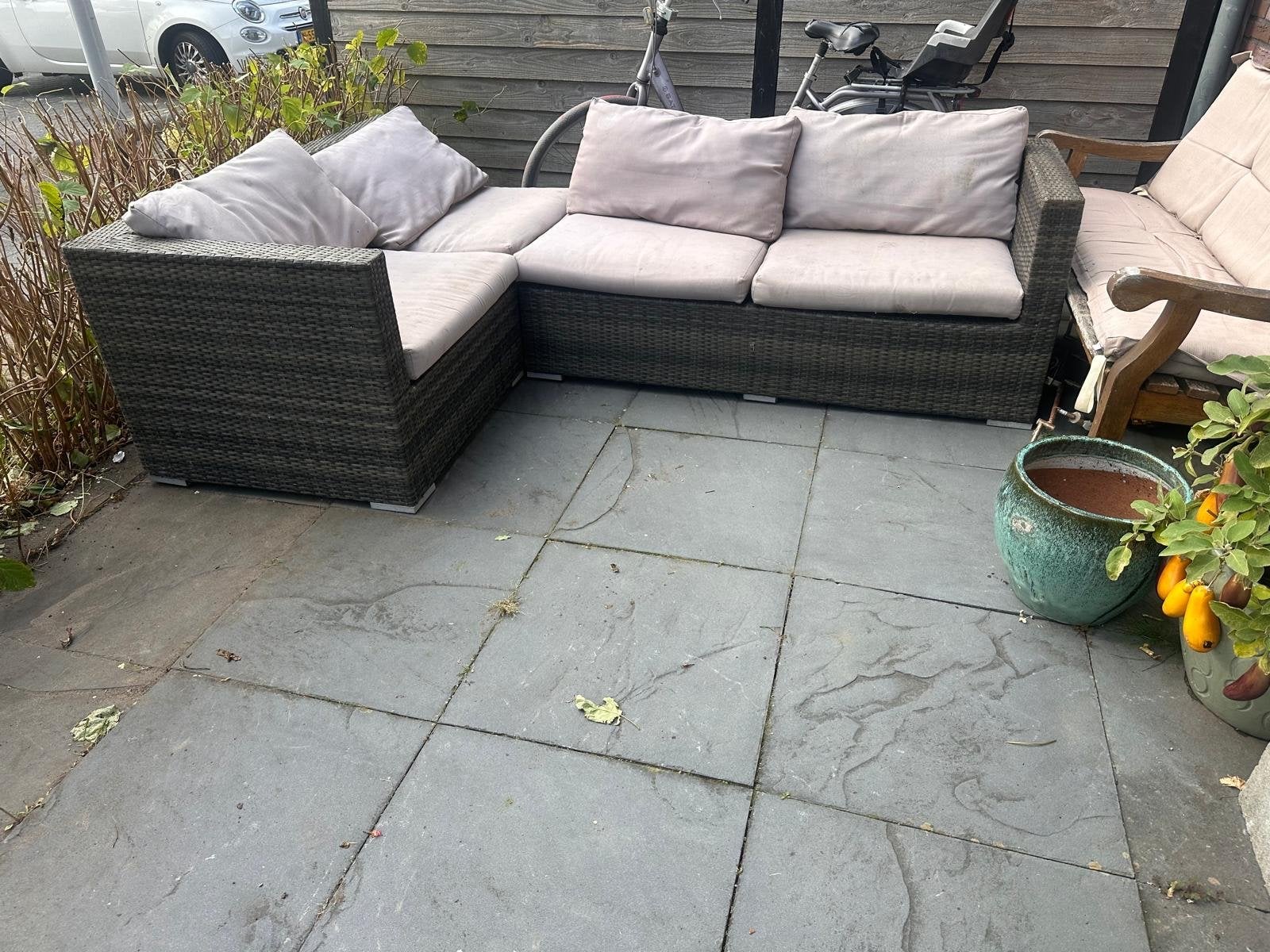 GRATIS ophalen, Tuin en Terras, 5 zitplaatsen, Gebruikt, Ophalen of Verzenden, Loungeset