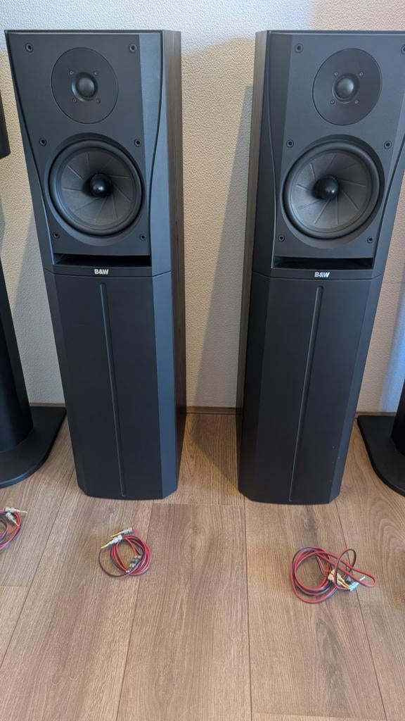 B&W DM305 Vloerstaande Speakers incl. frontcovers en kabels, Audio, Tv en Foto, Luidsprekers, Ophalen, Gebruikt, Bowers & Wilkins (B&W)