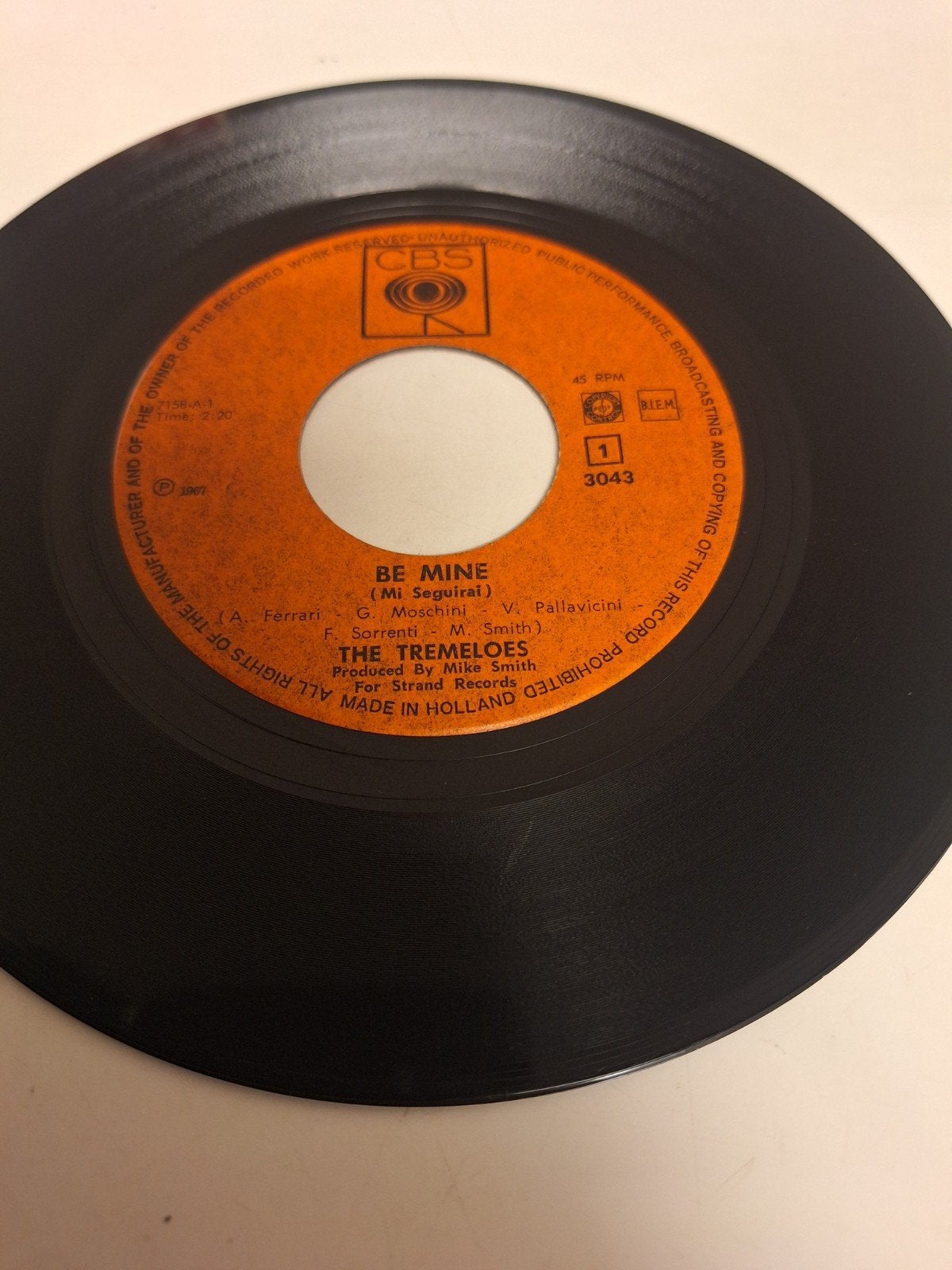 The Tremeloes - Be mine, 1967., Cd's en Dvd's, Verzenden, 7 inch, Pop