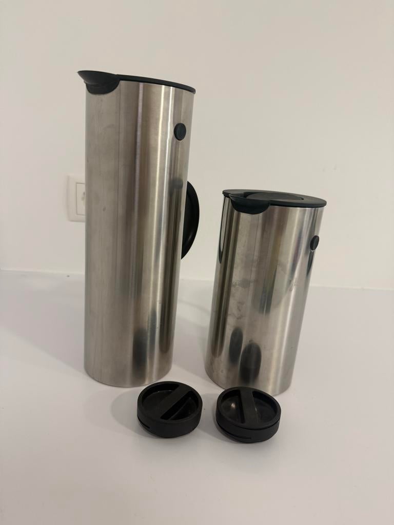Stelton thermoskan voor koffie en thee - Erik Magnussen desi, Huis en Inrichting, Zilver, Ophalen of Verzenden, Metaal, Overige merken