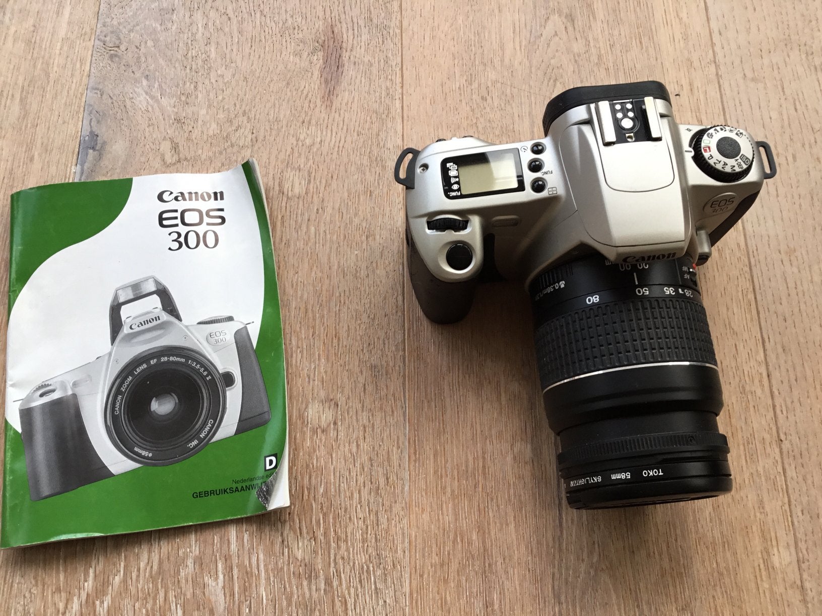 Canon EOS 300 fotocamera analoog met tas, Ophalen of Verzenden, Zo goed als nieuw, Spiegelreflex, Canon