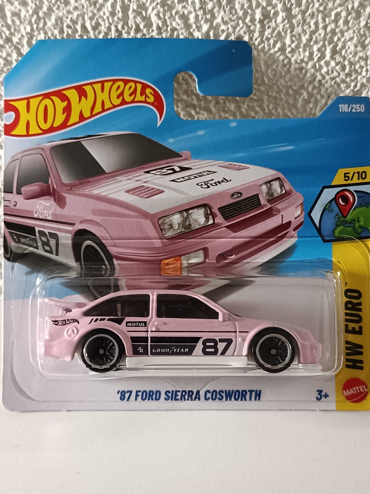 Hot Wheels '87 Ford Sierra Cosworth Roze, Ophalen of Verzenden