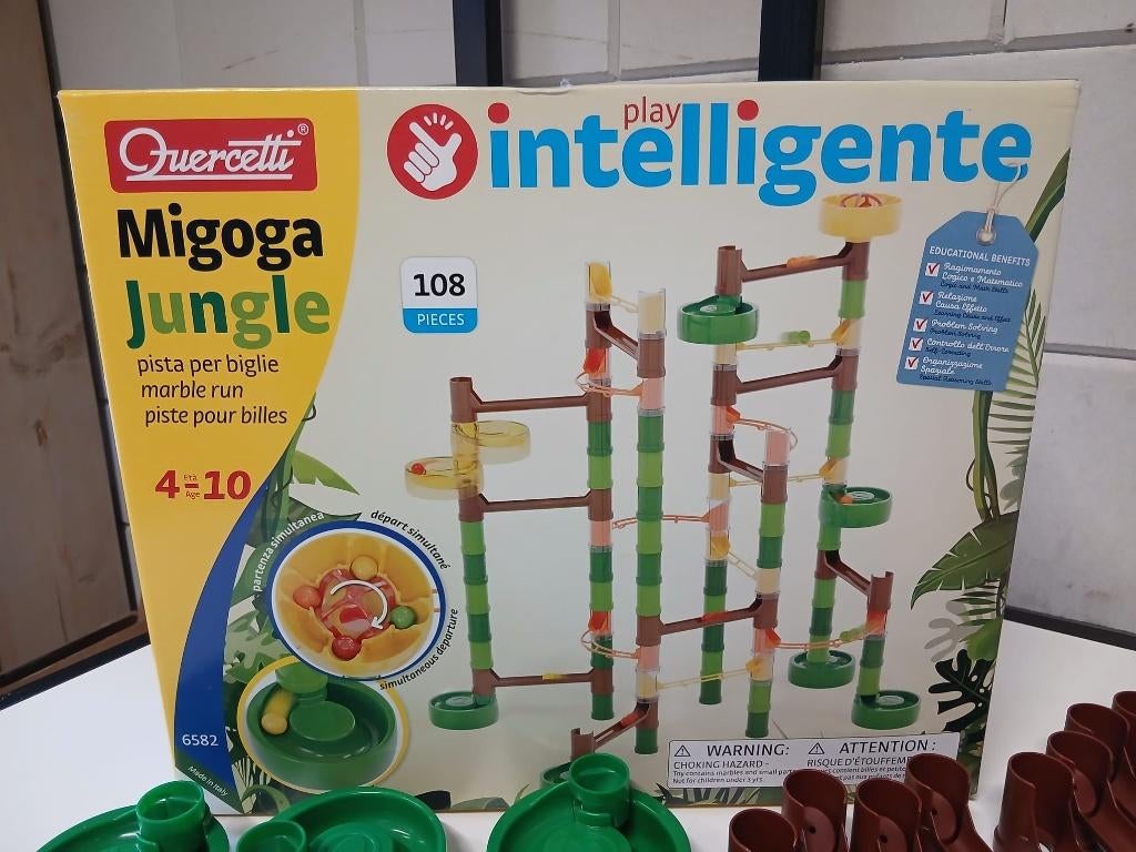 Quercetti knikkerbaan Migoga Jungle 110 dlg, Ophalen of Verzenden, Nieuw, Overige merken