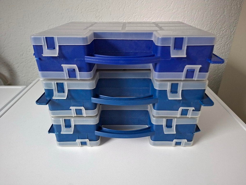 3x Opberg bakjes, Ophalen, Gebruikt, Overige typen, Minder dan 35 cm
