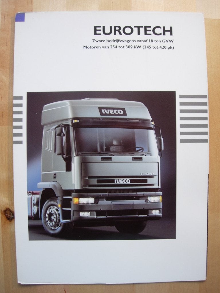 Iveco Eurotech Brochure 1993 – 440 400 325 240 190 180, Iveco, Ophalen of Verzenden, Zo goed als nieuw, Overige merken