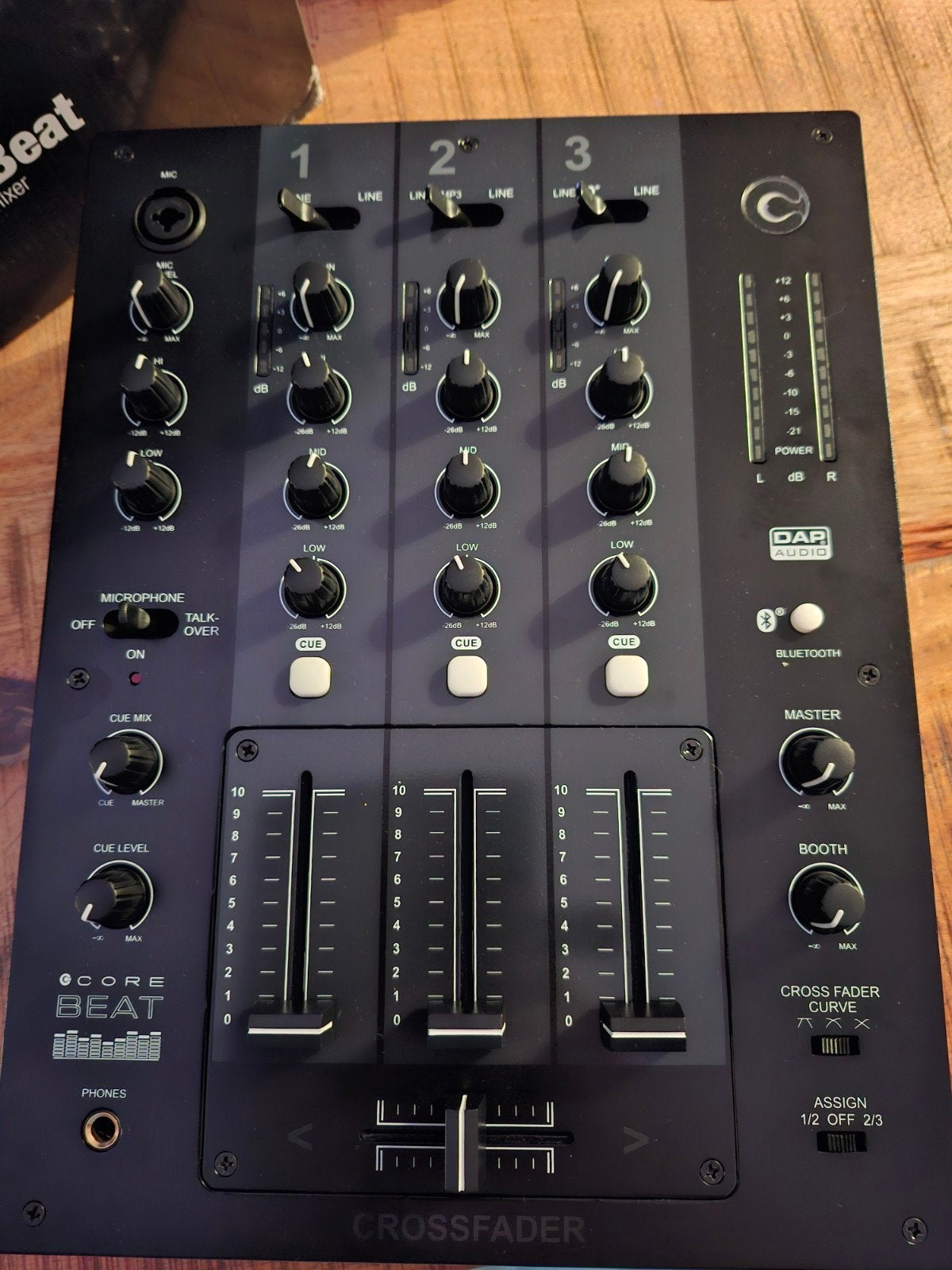 DAP Audio CORE Beat 3-kanaals DJ mixer, Ophalen of Verzenden, Zo goed als nieuw, Minder dan 5 kanalen, Microfooningang