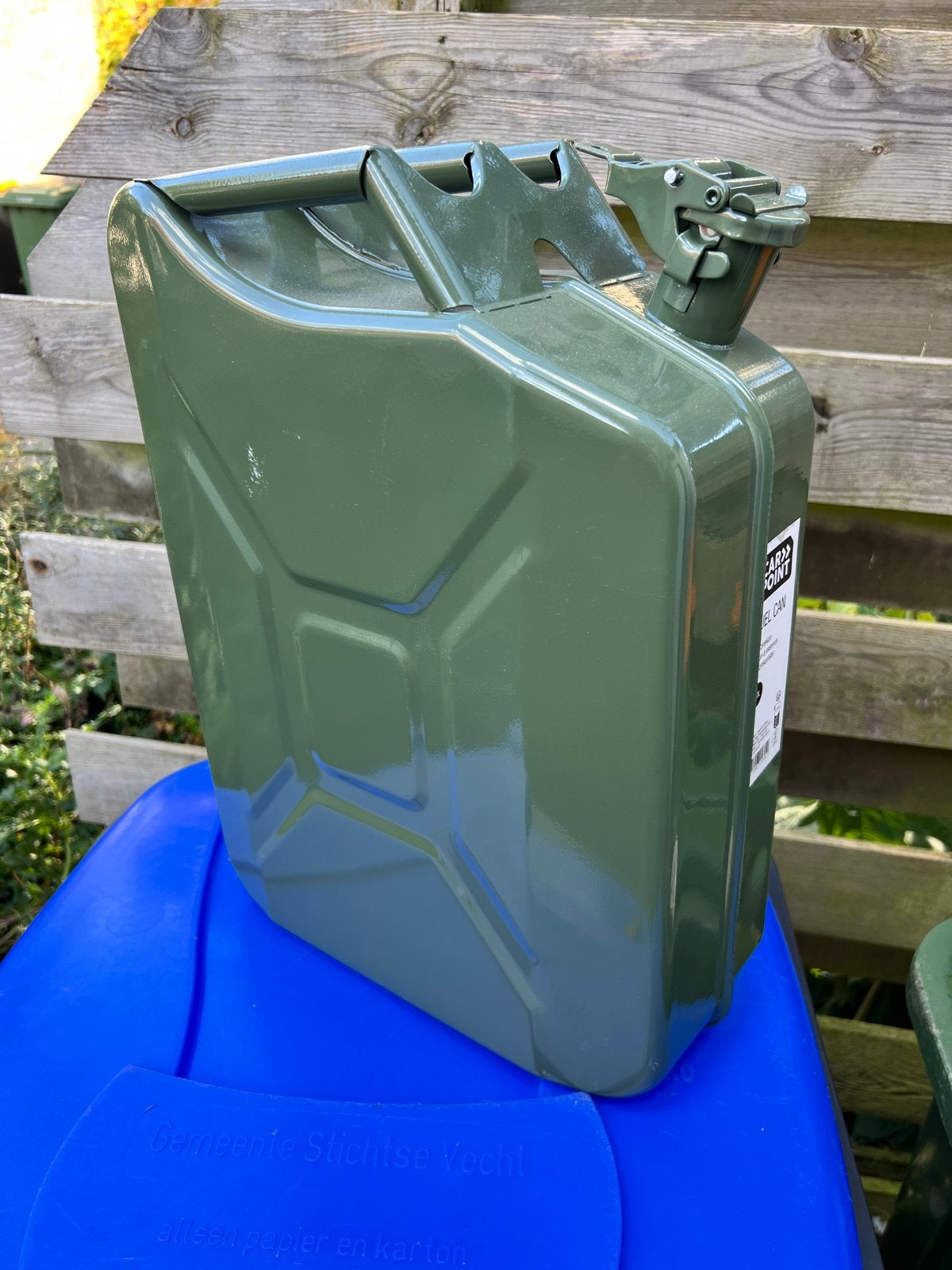 Jerrycan 20L - Groen (zonder schenktuit), Ophalen
