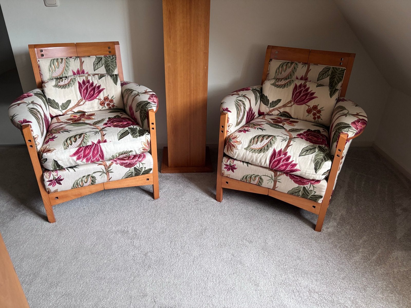 Originele Giorgetti fauteuils (set van 2), Ophalen, Gebruikt, Hout, 75 tot 100 cm